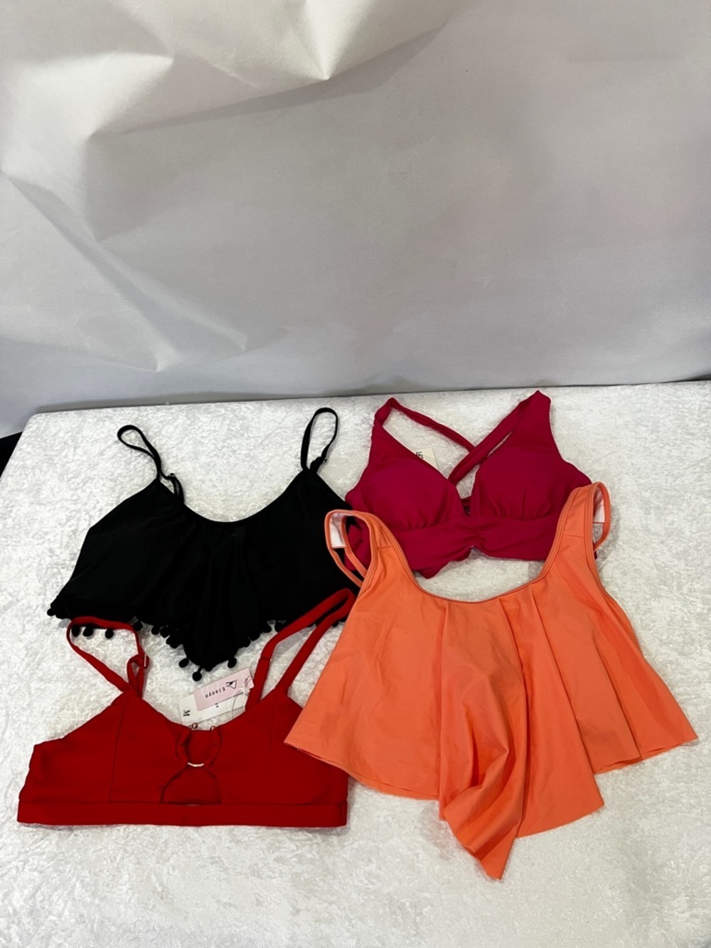 Lot Bundle Swimwear 4 Pc. Bikini Top Bathing suit Size Medium Multicolor
